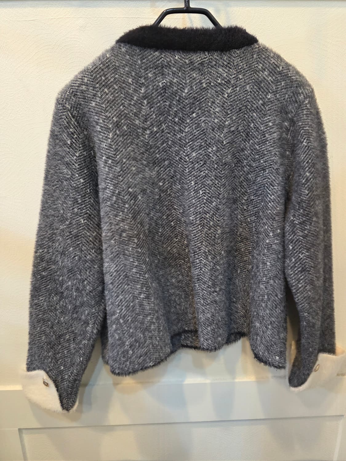 EnC  S 헤링본 배색니트 자켓 상품이미지5