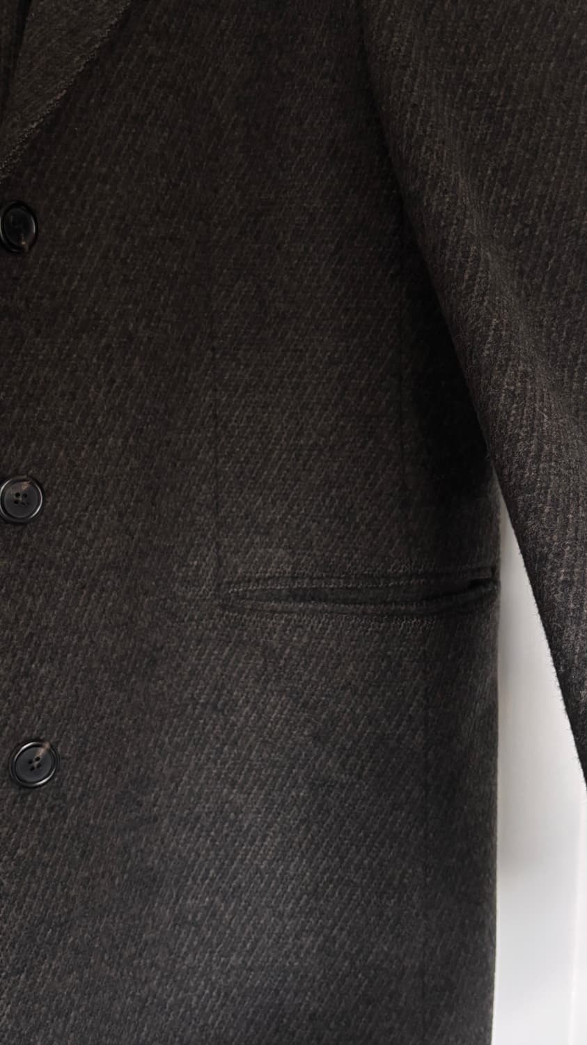 유스 체스터필드 코트 브라운 S 상품이미지3