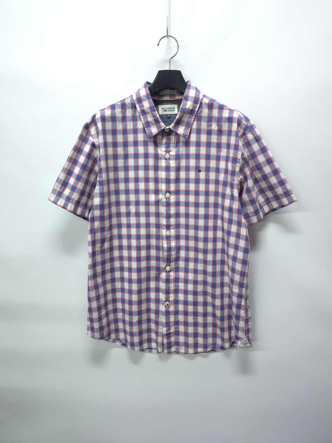 타미힐피거 남성 멀티 체크 반팔 셔츠(95~100) 상품이미지1