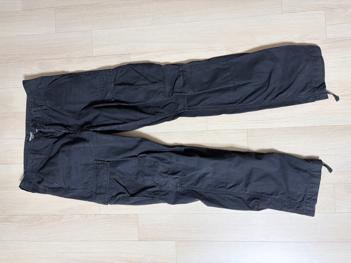 (중고) 칼하트 레귤러 카고 바지 블랙색 상품이미지1