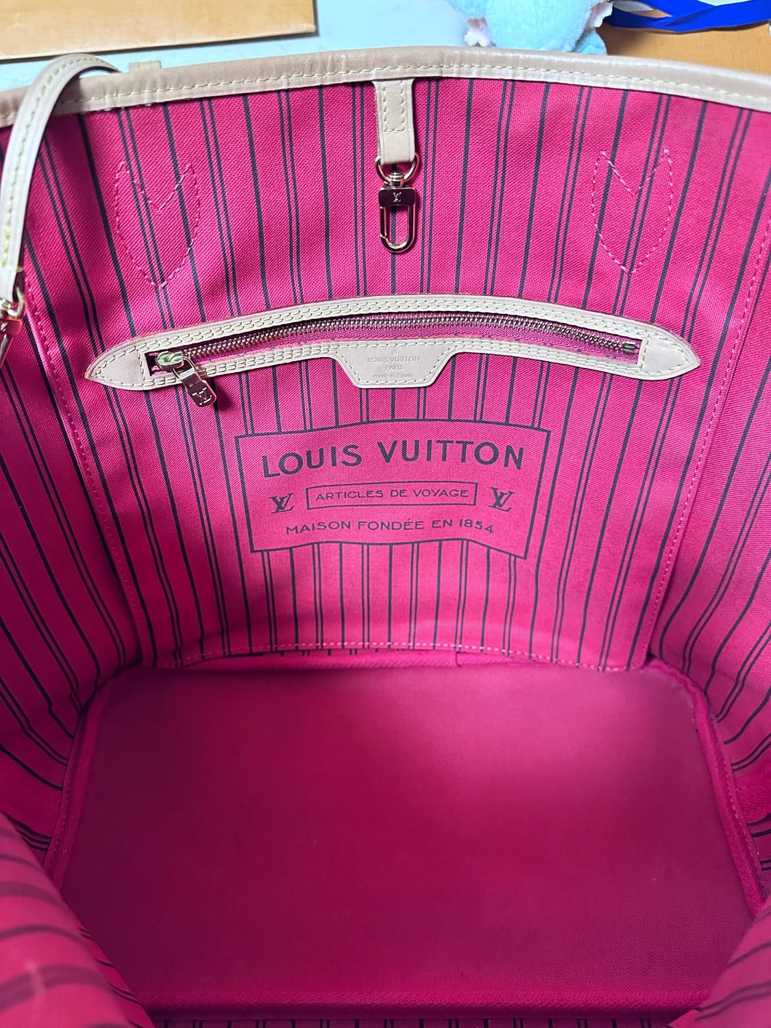 루이비통 네버풀mm 풀구성 정품 내피 레드 상품이미지5