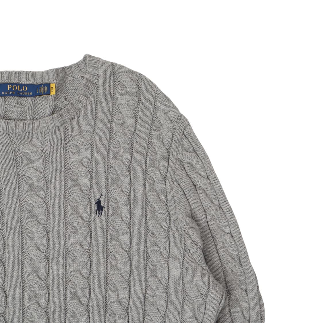 폴로 랄프로렌 그레이 QR 케이블 니트 상품이미지3