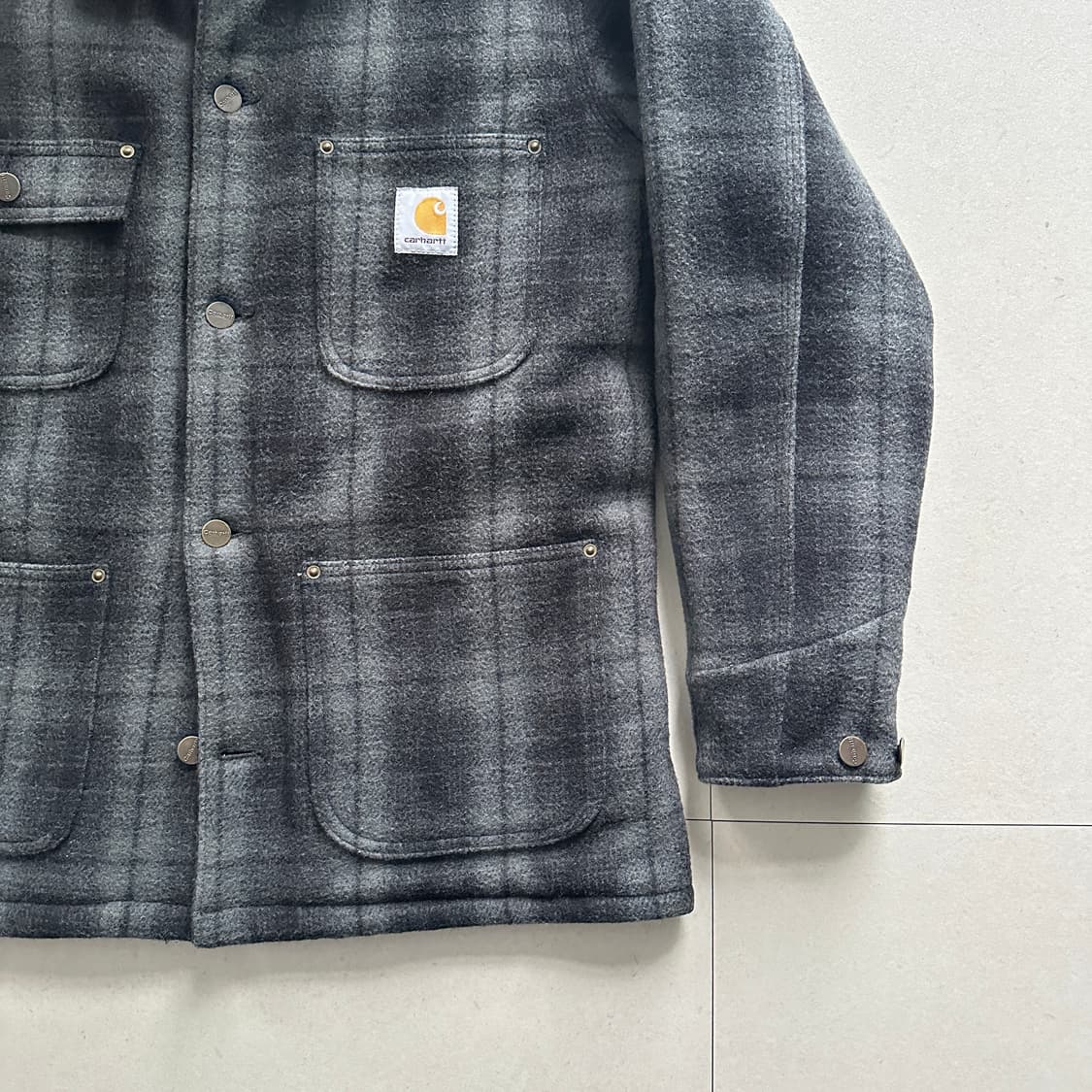 12년 칼하트 램스울 체크 초어 코트 (S) 상품이미지3