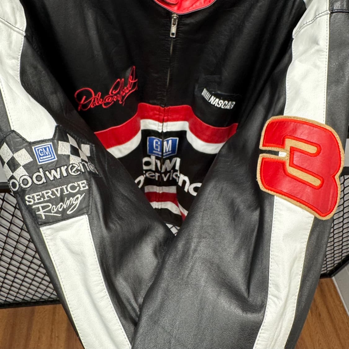 90s 바시티자켓 체이스 레이스웨어 데일 언하트 나스카 블랙 레드 상품이미지6