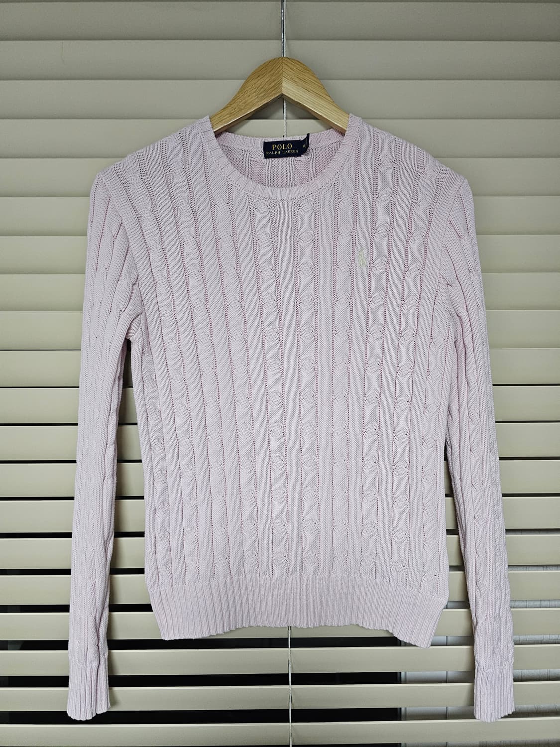 폴로 랄프로렌 꽈배기 케이블니트 딸기우유 M 상품이미지1