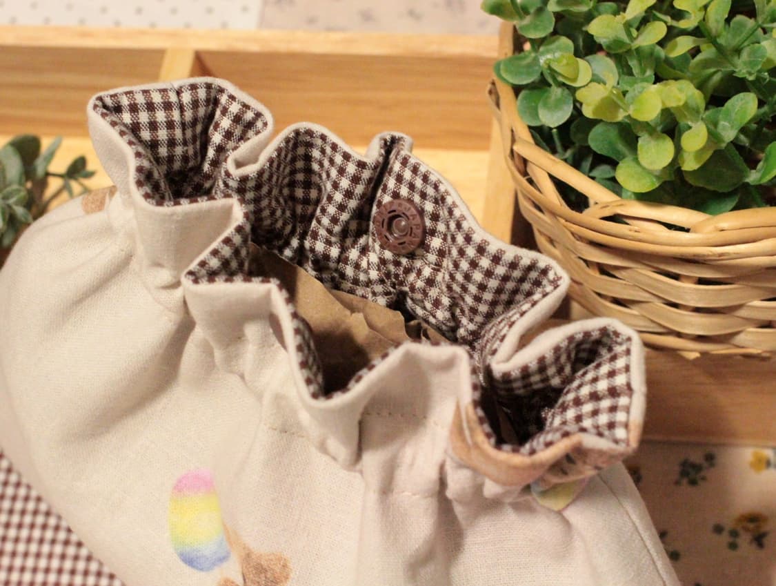 핸드메이드 곰무늬 밴딩 파우치 상품이미지2