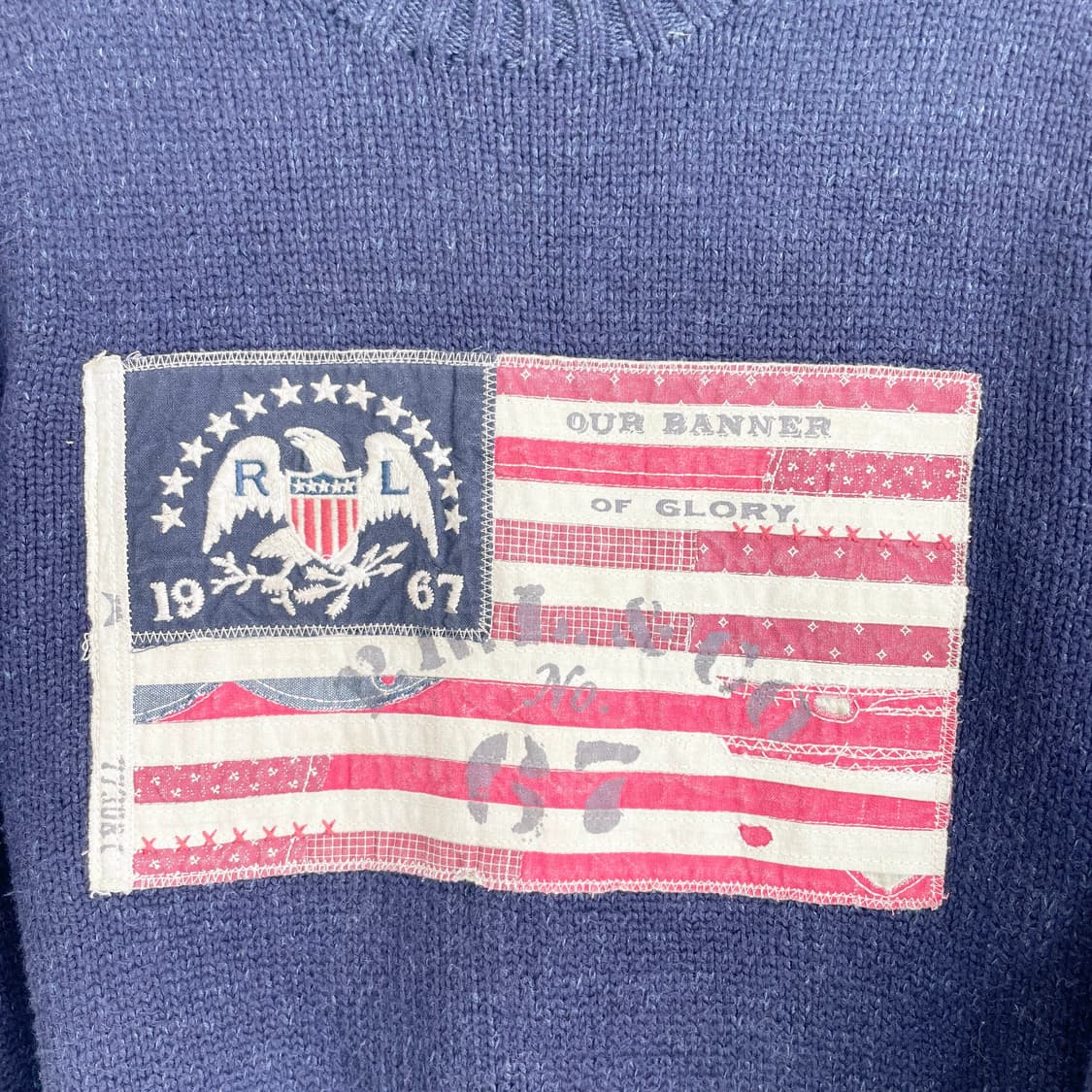 C1 폴로 랄프로렌 성조기 아이코닉 플래그 스웨터 M사이즈 상품이미지4