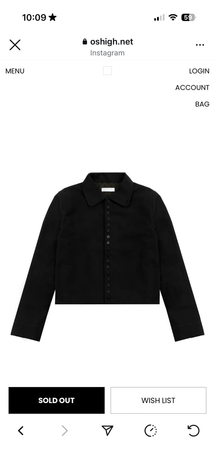 오스하이 자켓 Stars Shirt Jacket Black 상품이미지3