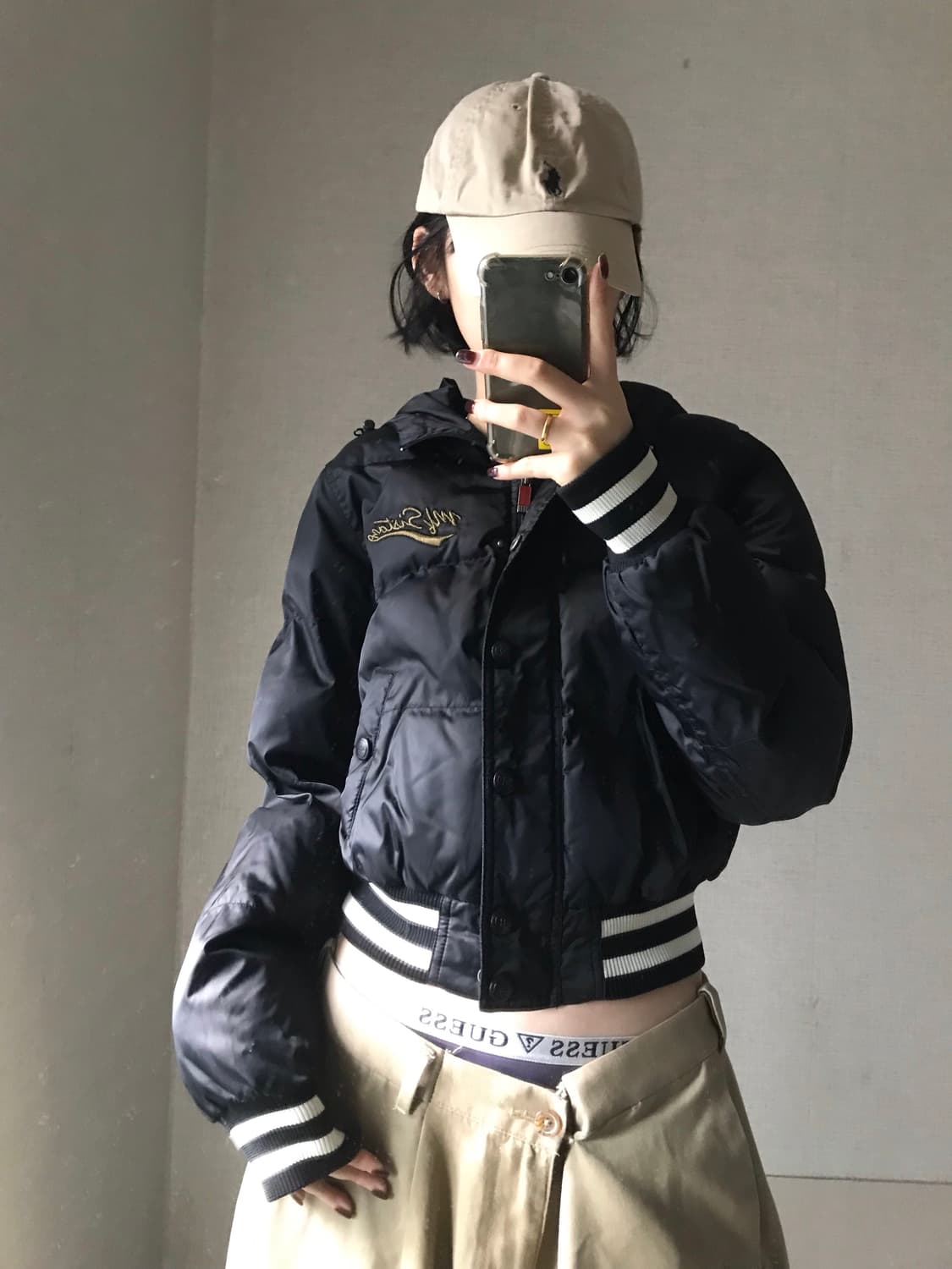 마자플라바 블랙 크롭 패딩 상품이미지4