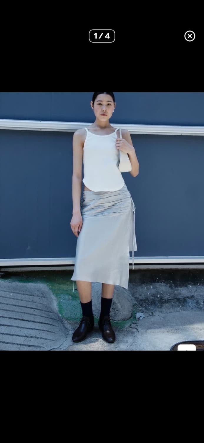 에토스 레이어드 스커트 치마 Layered Strap Skirt 2 상품이미지1