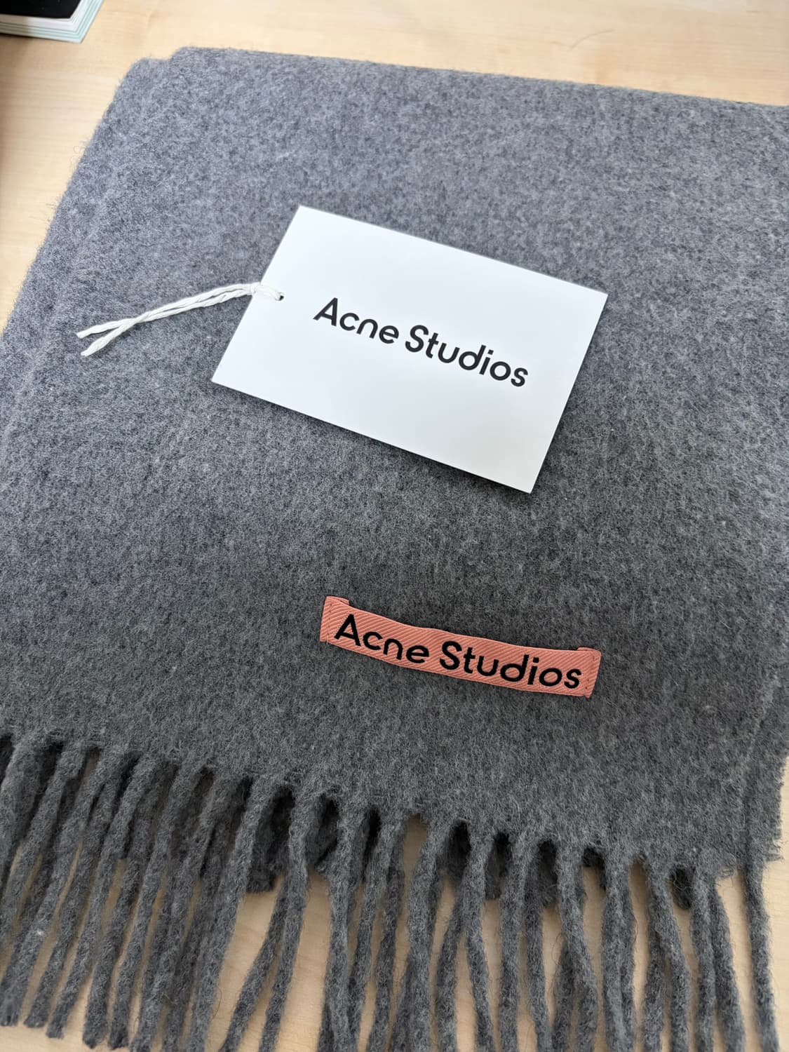 아크네 스튜디오 캐나다 내로우 뉴 울 머플러 그레이 멜란지 상품이미지2