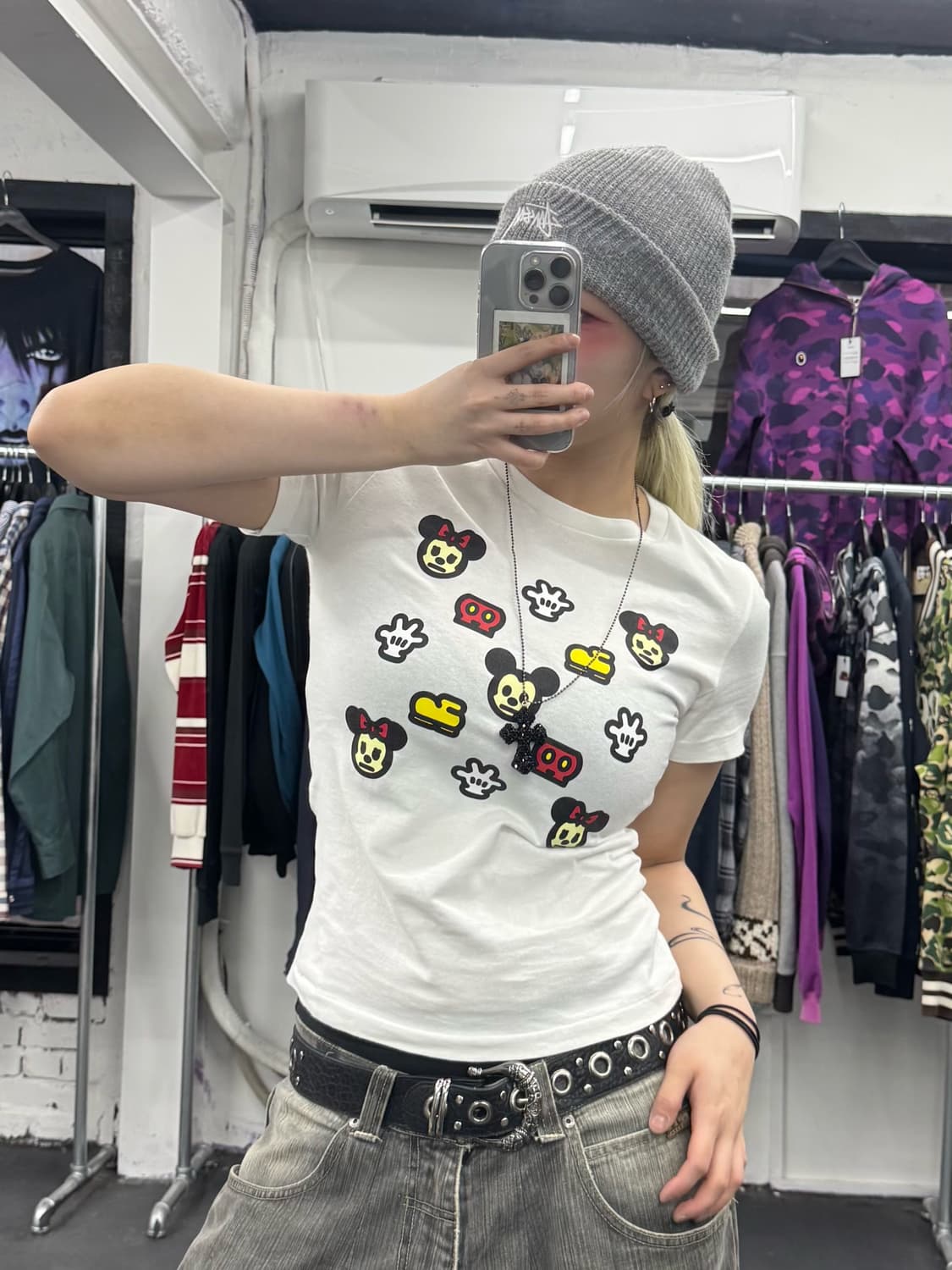 베이프 디즈니 미키미니 티셔츠 상품이미지4