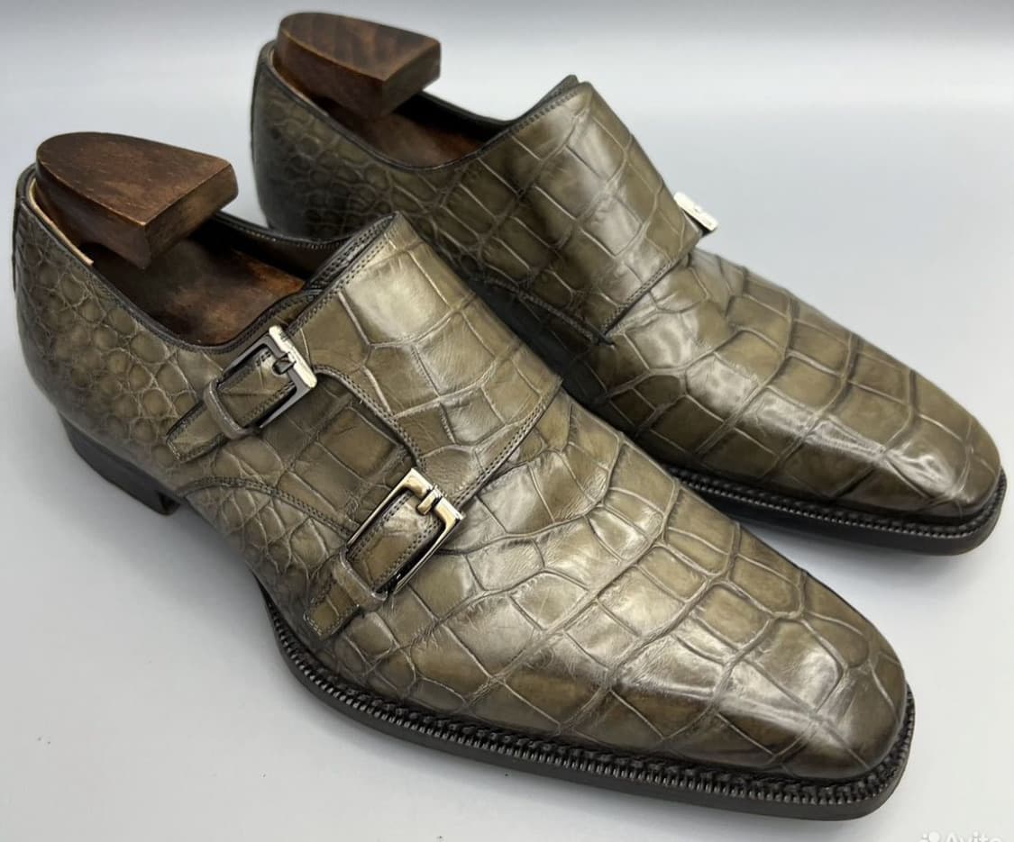 GUCCI 구찌 뭉크 슈트랩 슈즈(크로커다일 스킨-악어가죽)해외발송 상품이미지4