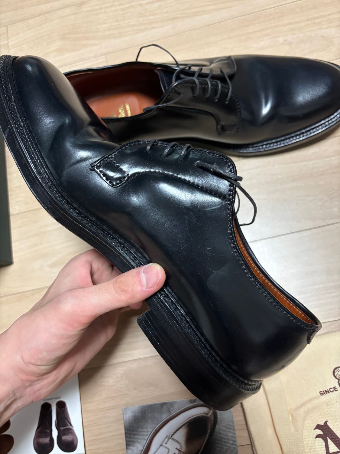[285] 알든 9901 D볼 코도반 더비 블랙 상품이미지8
