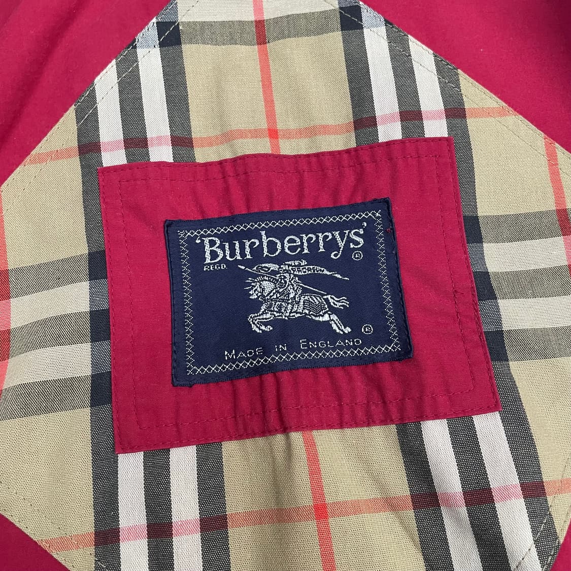 버버리 Burberry 아카이브 블루종 자켓 레드 상품이미지5