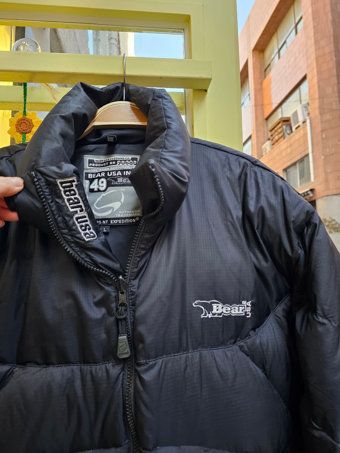 Bear USA 블랙 화이트구스다운 리버시블 패딩 상품이미지4