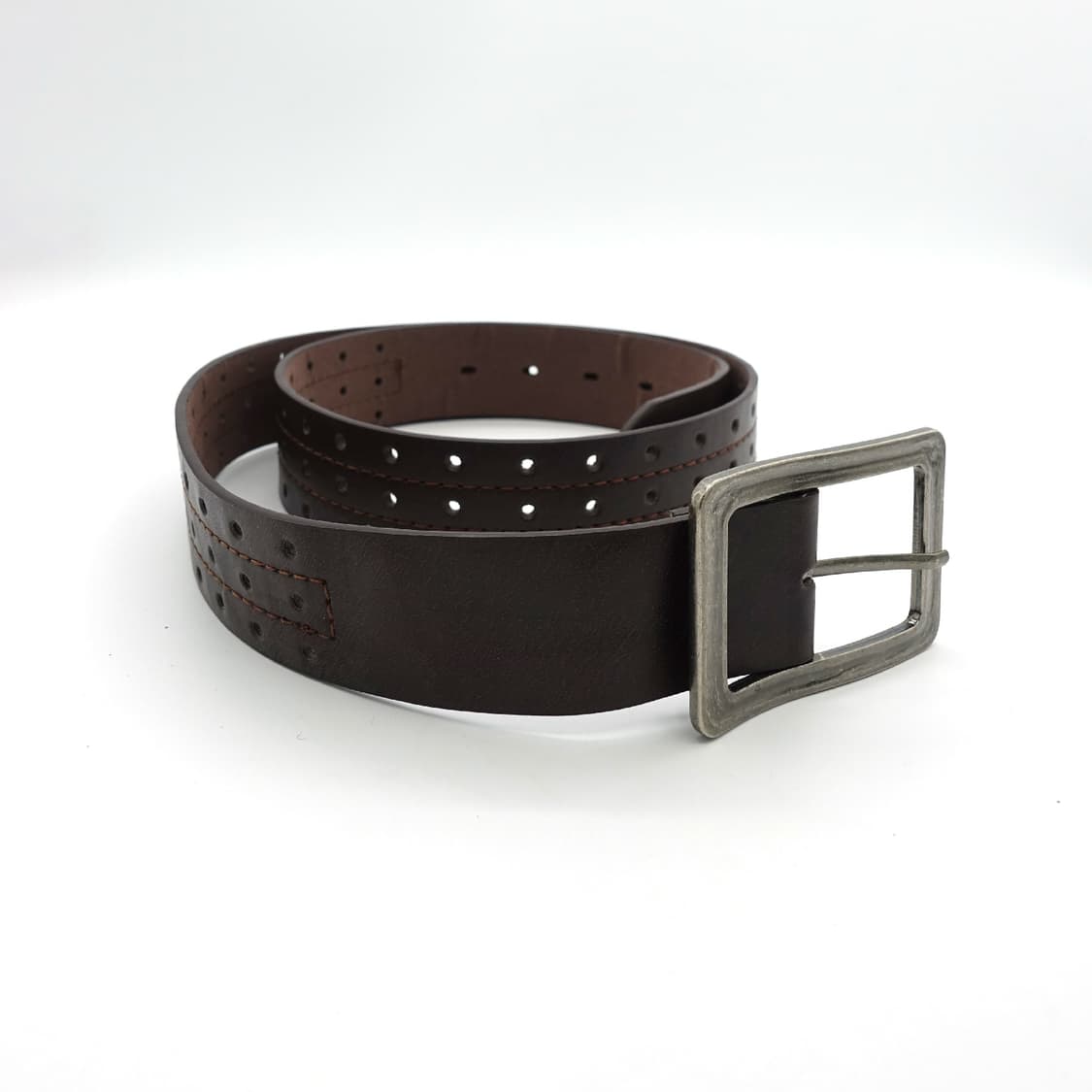 VINTAGEBELT 빈티지 롱스퀘어 버클 펀치홀 레더 벨트 상품이미지5