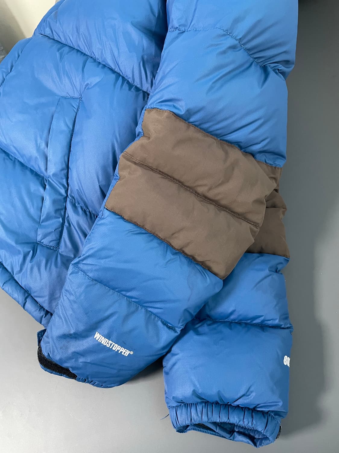 [M] 노스페이스 USA 화이트라벨 윈드스토퍼 800 눕시 패딩 상품이미지5