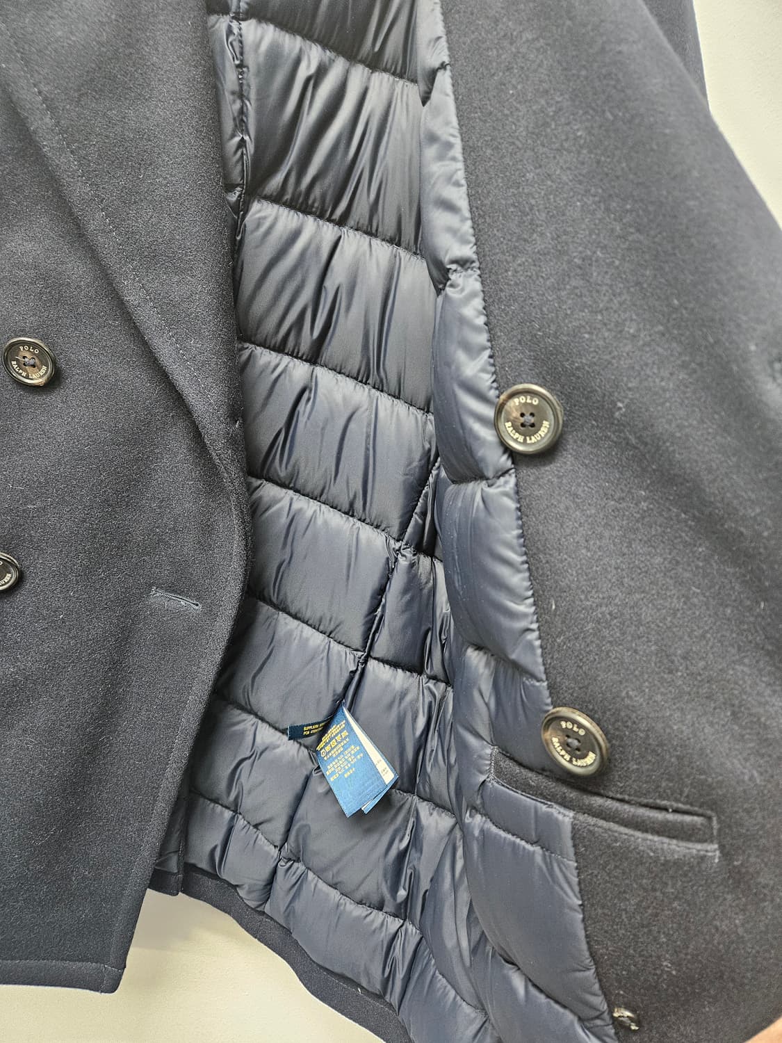폴로 랄프로렌  울 피코트 패딩안감 상품이미지4