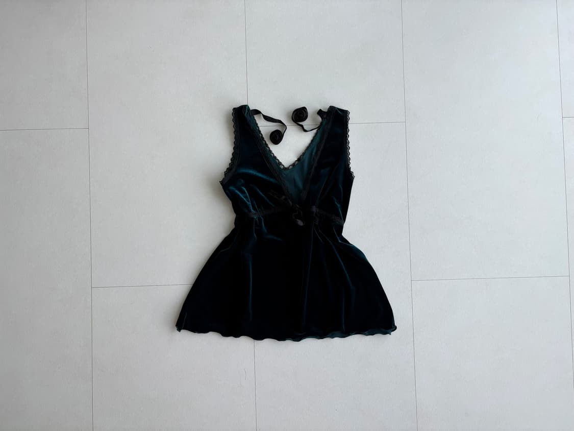 velvet ribbon top 상품이미지2