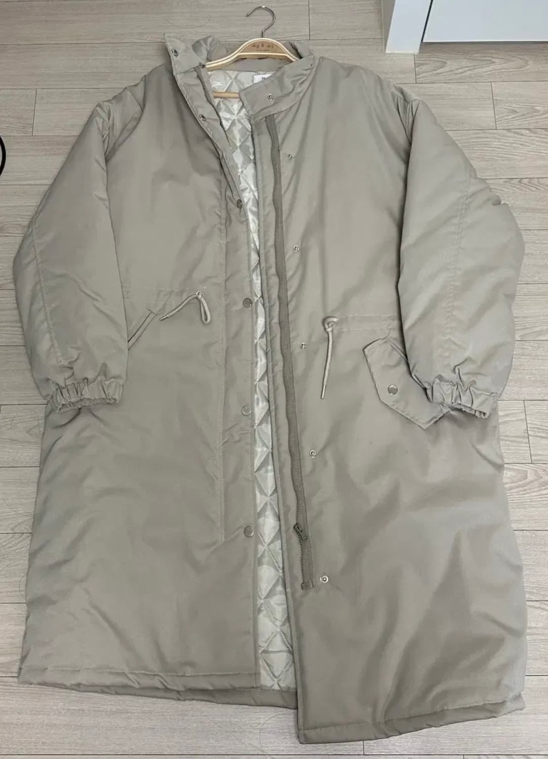 루즈핏 야상 롱 패딩 상품이미지2