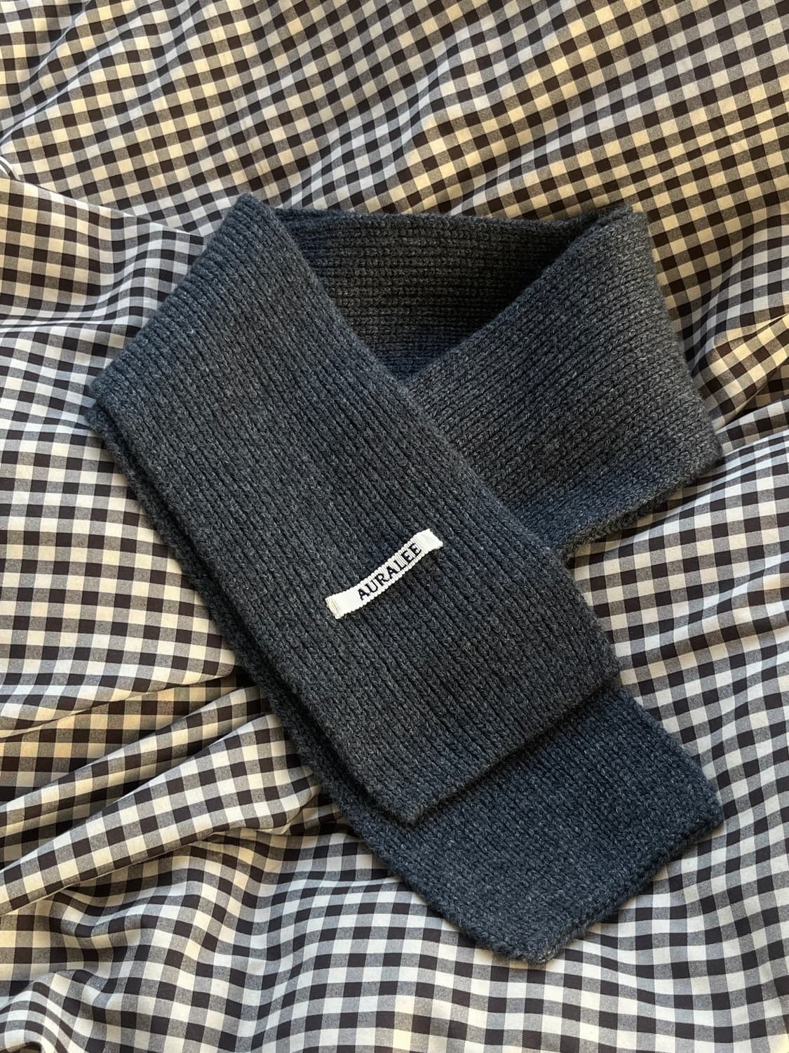 오라리 / 25aw 캐시미어 머플러 차콜 / OS 상품이미지1