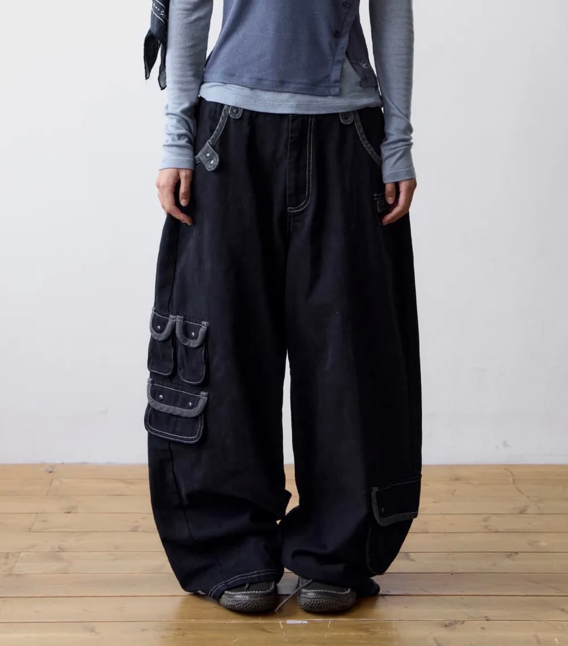 택안뗌)더콜디스트모먼트 TCM multi cargo pants블랙 상품이미지1