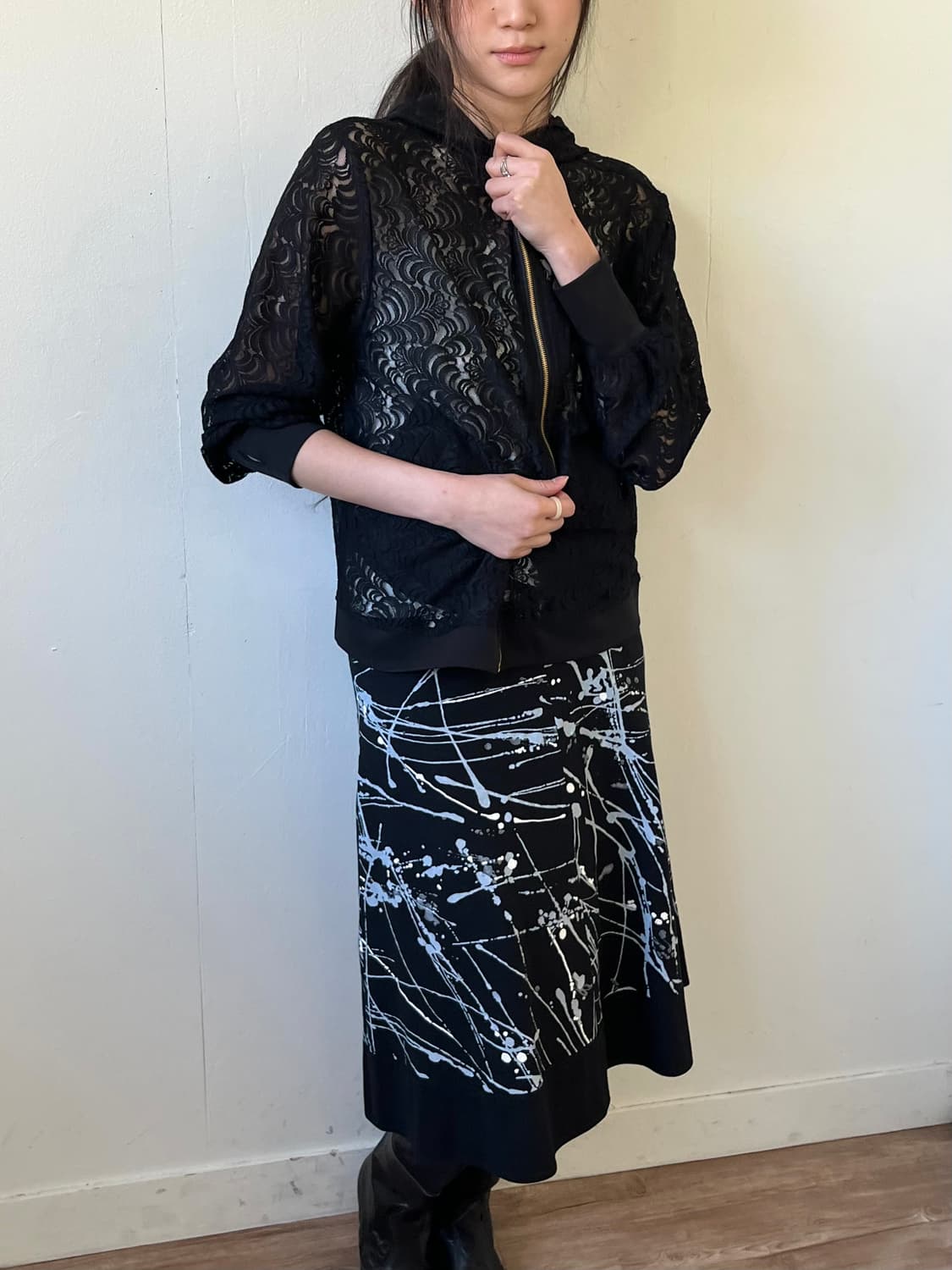 swing by 시스루 후드자켓 상품이미지6