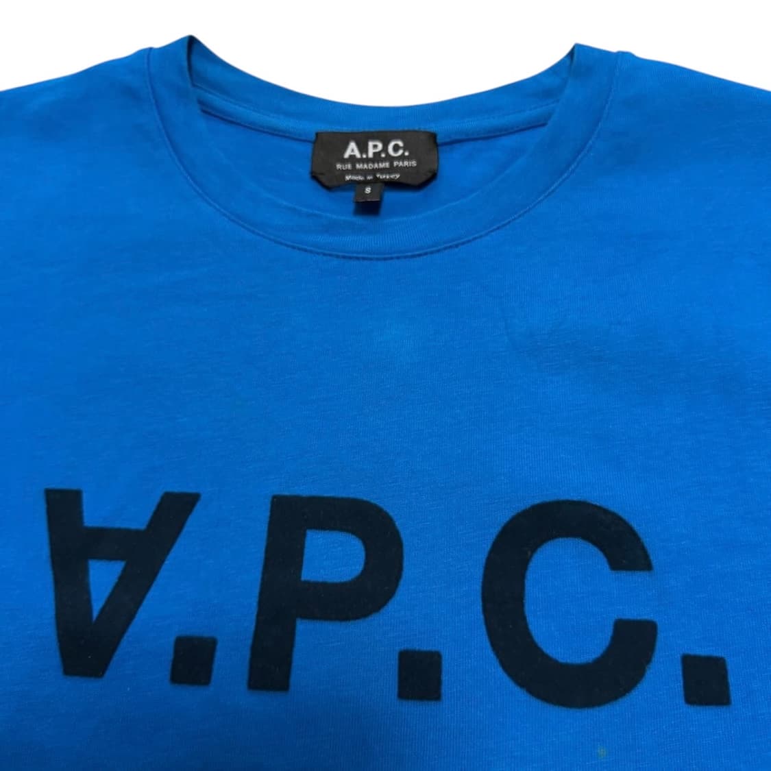 아페쎄 APC 블루 로고 반팔티 상품이미지3