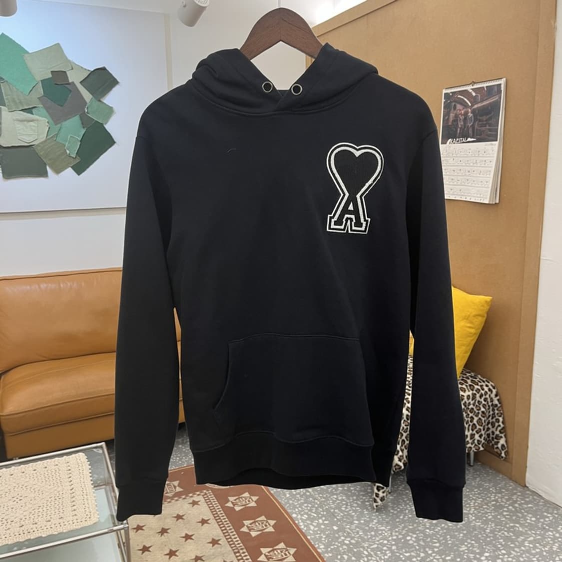 아미 빈티지 캐주얼 스트릿 키치 하트와펜 후드티 S C10466 상품이미지3