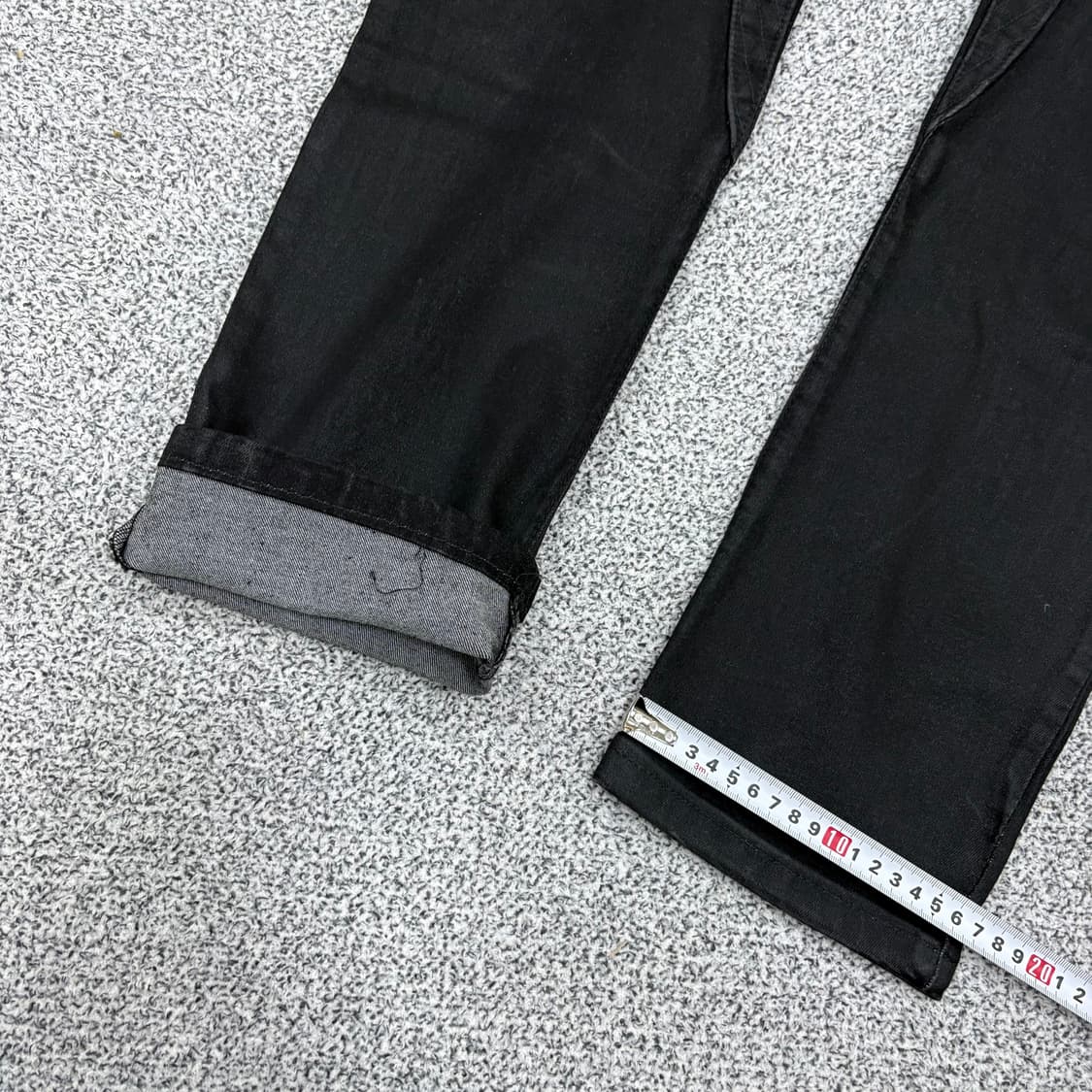 발망 바이커 블랙 진 팬츠 흑청 바지 0312J 상품이미지10