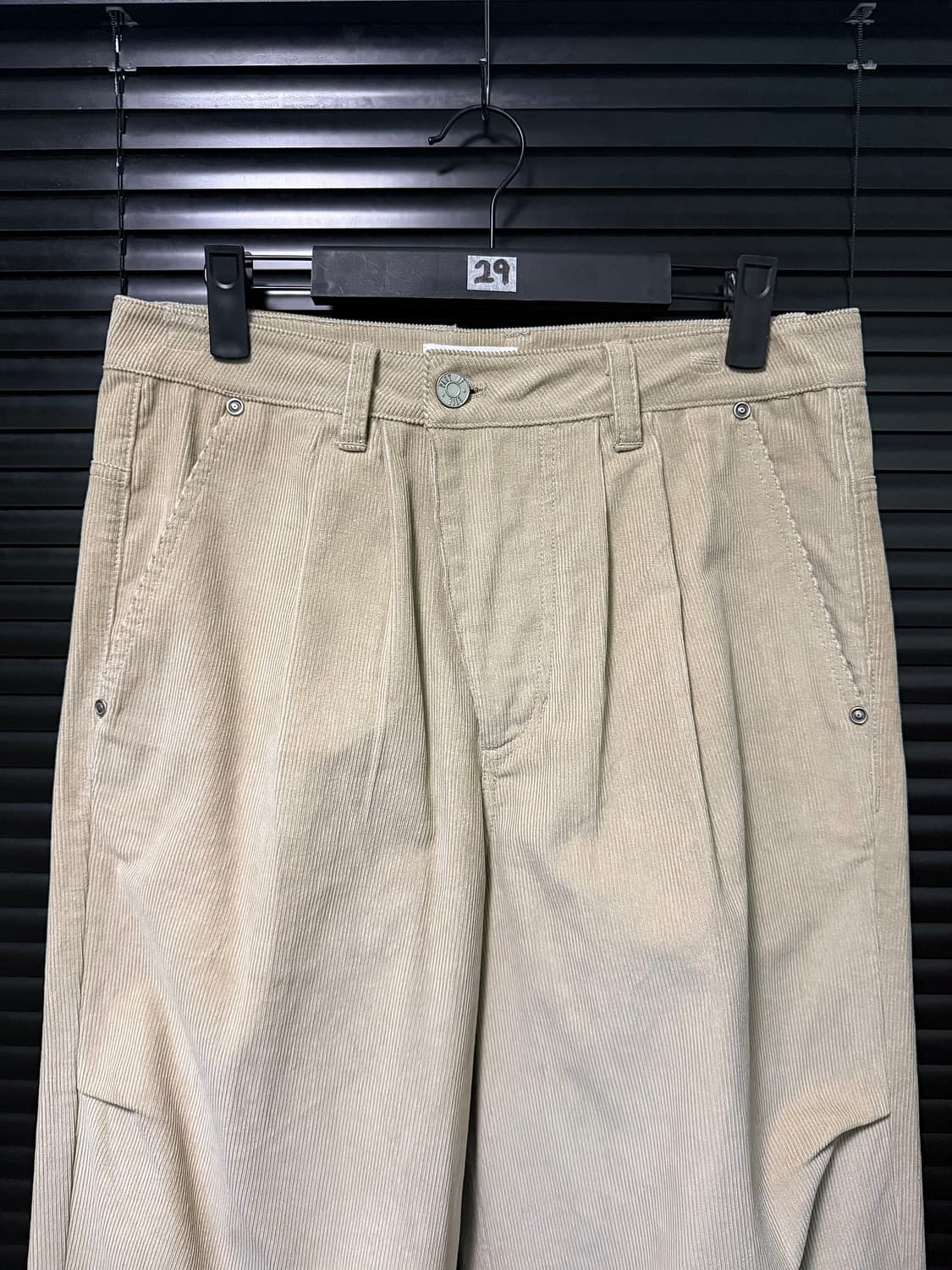 ETCE 골덴 코듀로이 베이지 파라슈트 와이드 통바지 워크 29 30 상품이미지4