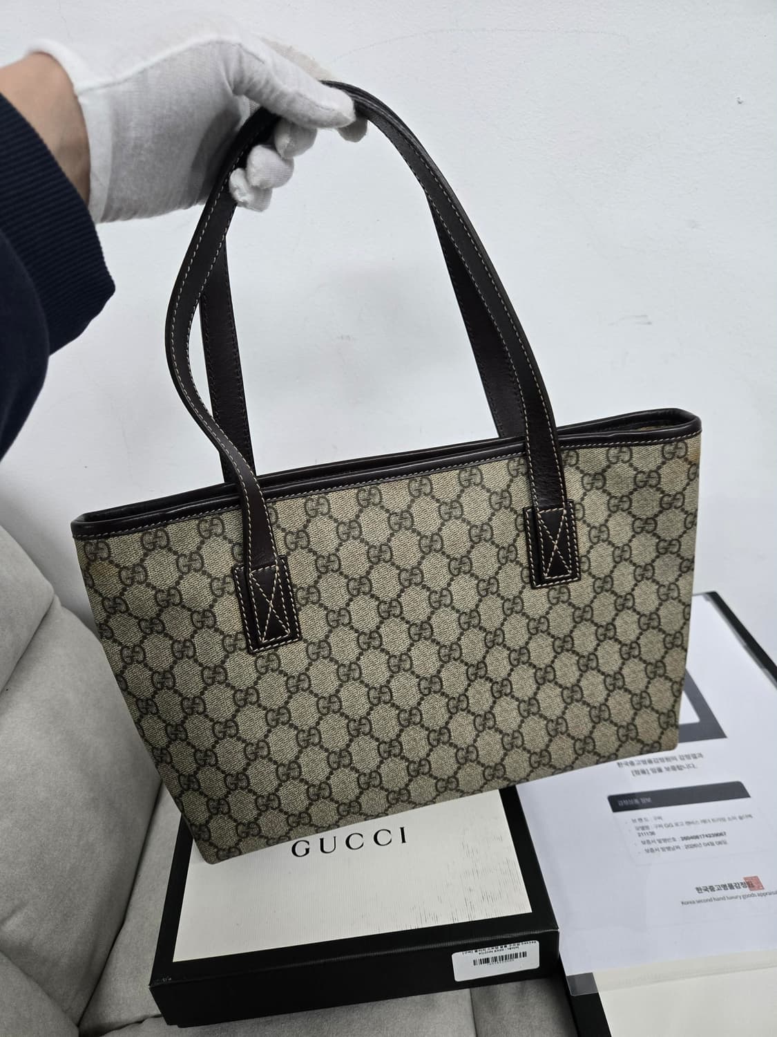 [보증서 정품] 구찌 시그니처 토트백 상품이미지3