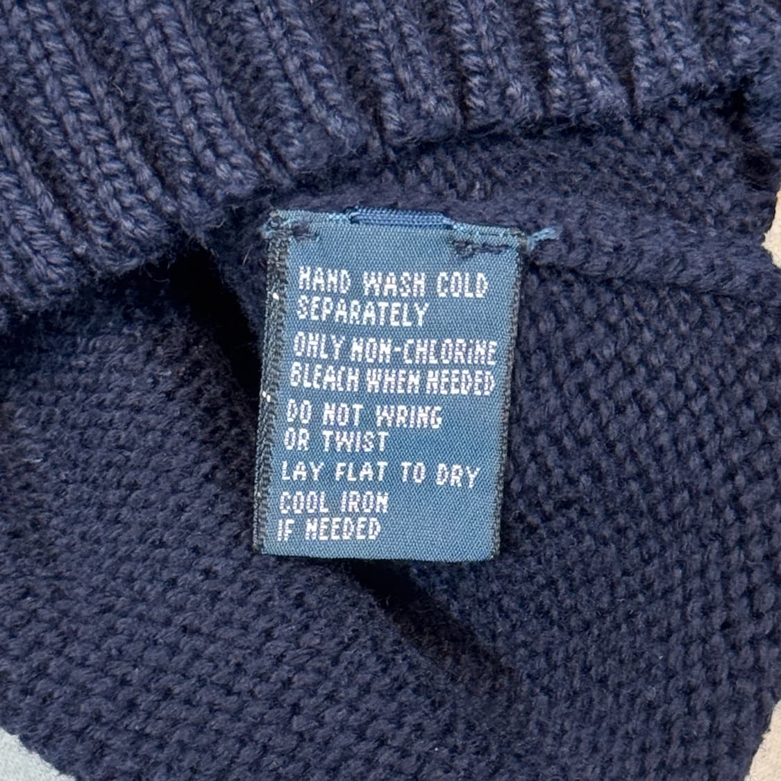 S) 폴로 랄프로렌 네이비 헤비코튼 라운드넥 니트 상품이미지7