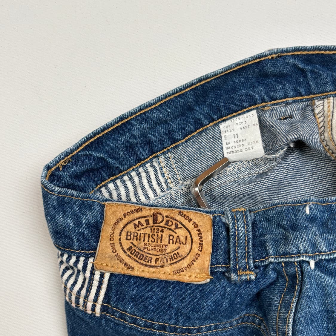 Vintage Denim hickory pattern skirt 상품이미지3