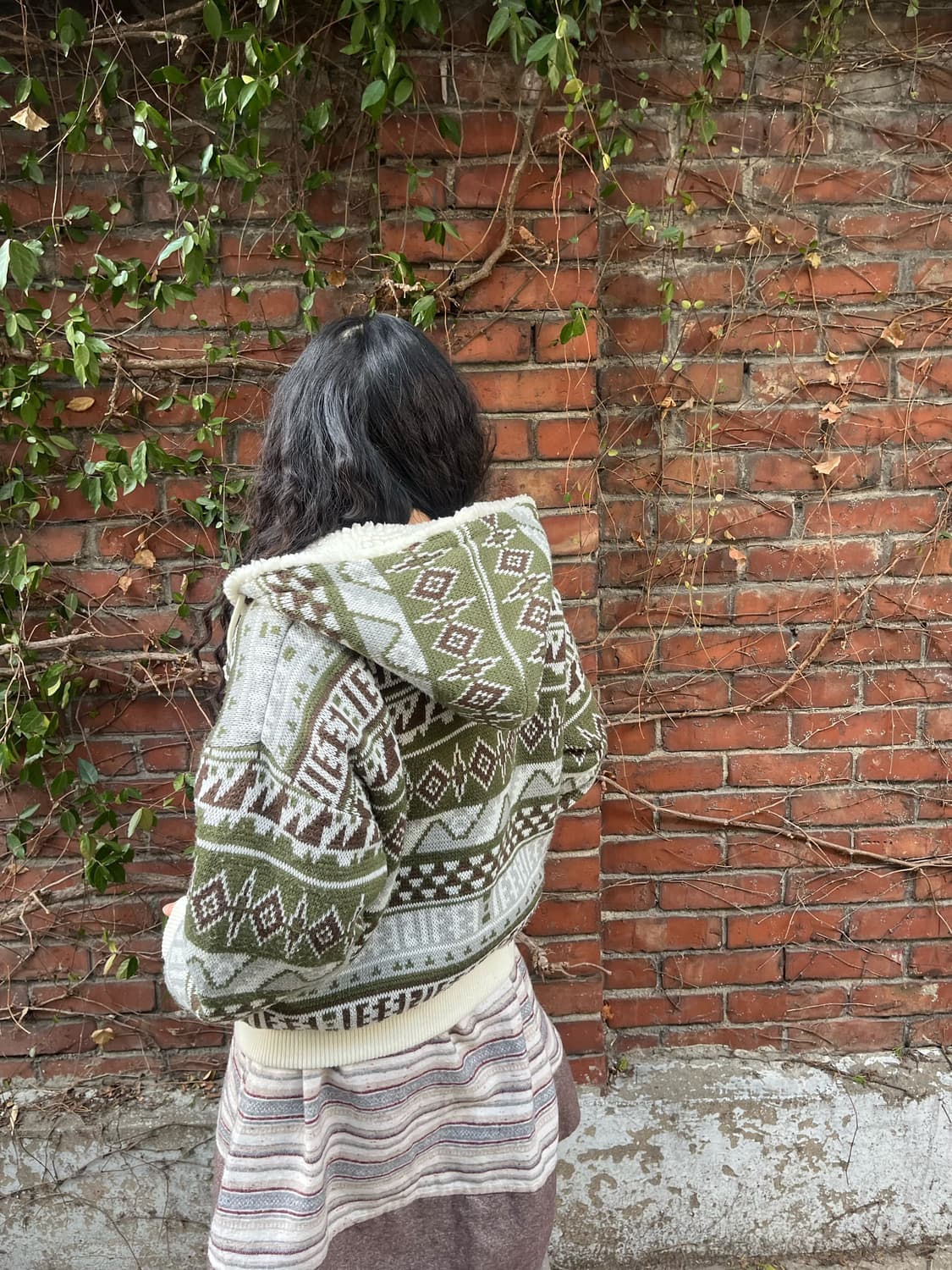 초코 나무 양털 후드 집업 아우터 상품이미지8