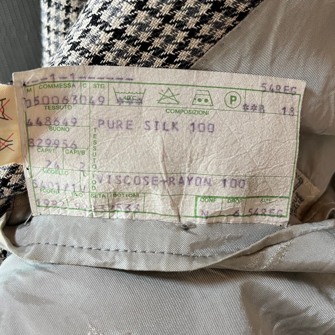 80s 올드 발렌티노 퓨어 실크 테일러드 자켓 상품이미지8