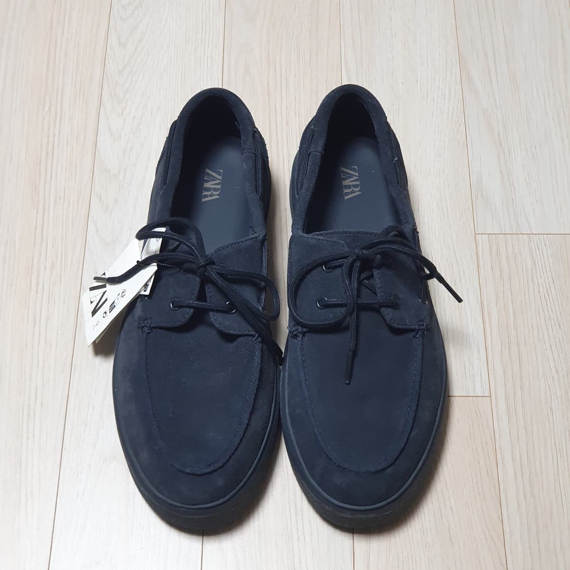 새제품275) 자라 스웨이드 가죽 데크 슈즈 로퍼 구두 2426/520 상품이미지2