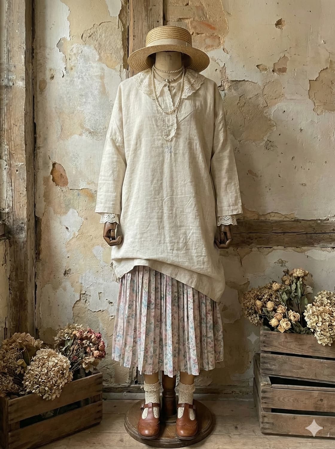 1900’s French Antique Linen 🇫🇷 그랑파 슈미즈 상품이미지4