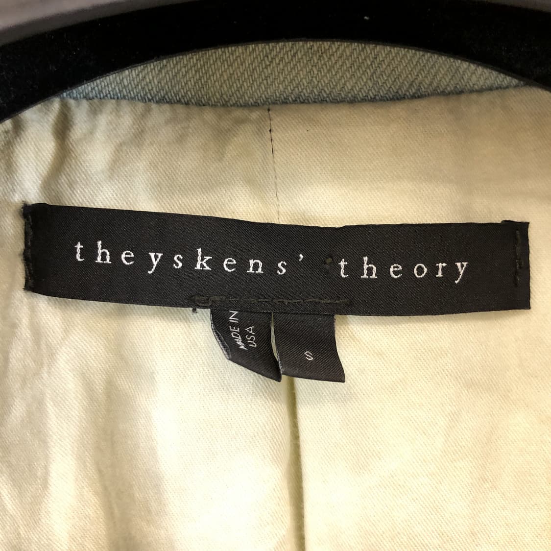 theory 띠어리 USA 워싱 데님 바이커자켓 S 상품이미지6