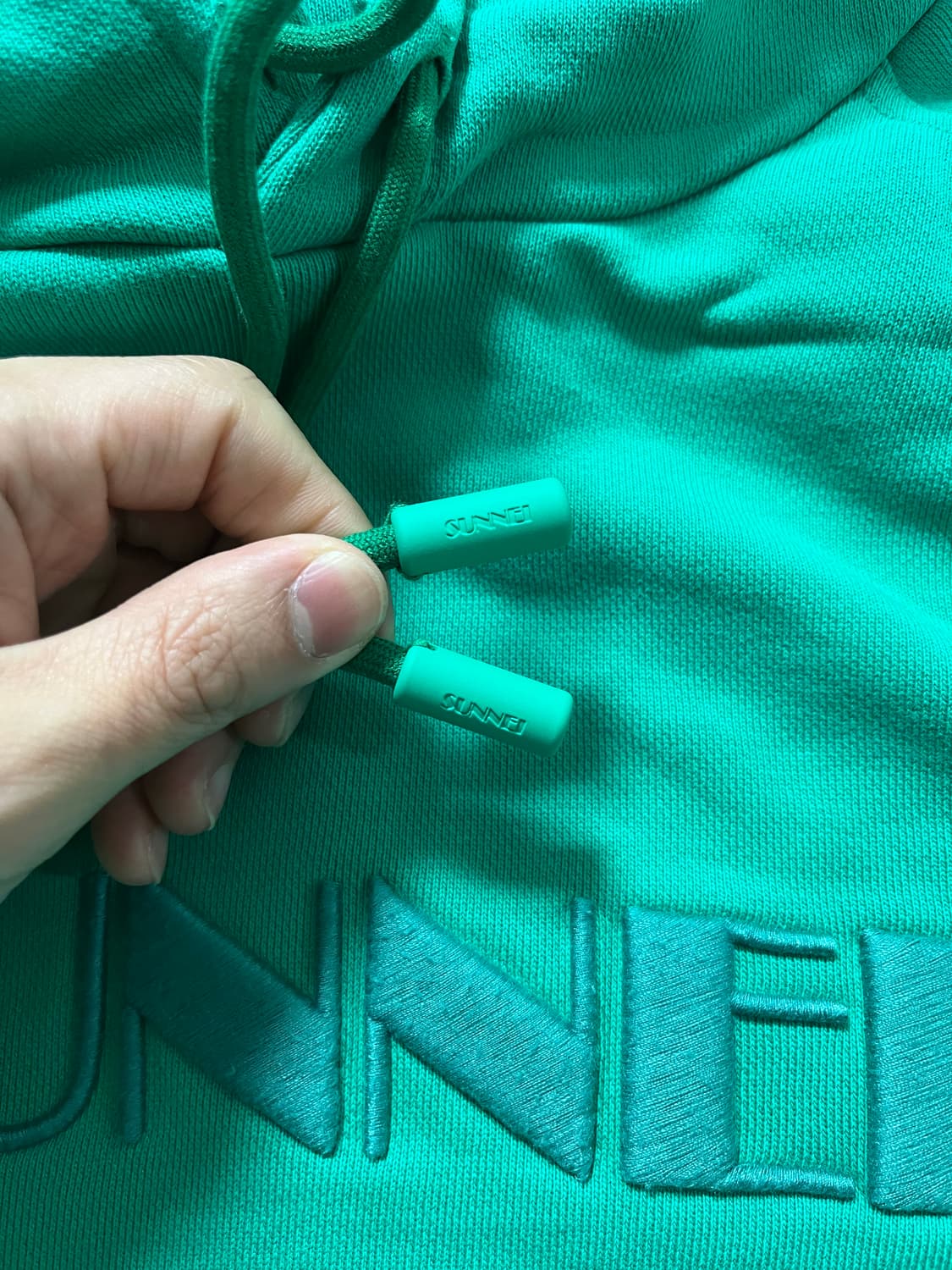 [써네이] 빅로고 후드티 _ S size (펀 그린 컬러) 상품이미지8