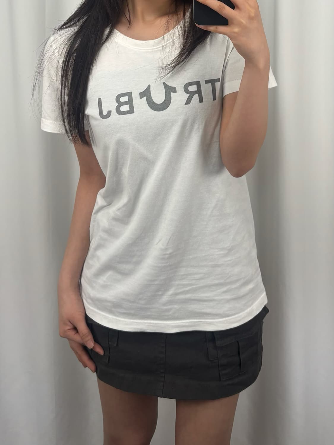 트루릴리전 화이트 프린트 반팔 상품이미지2