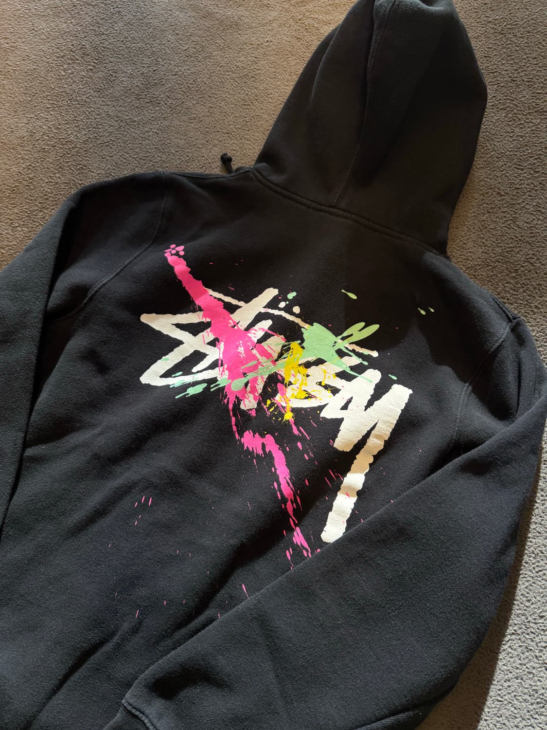 스투시 페인팅 프린팅 후디 처분  상품이미지1