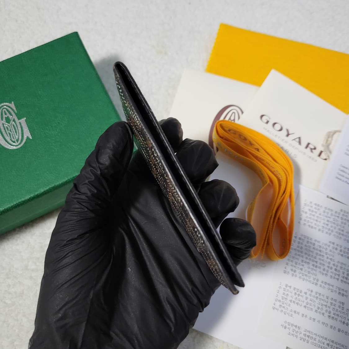 [풀구성] 고야드 인서트 빅투아르 카드지갑 블랙 상품이미지5