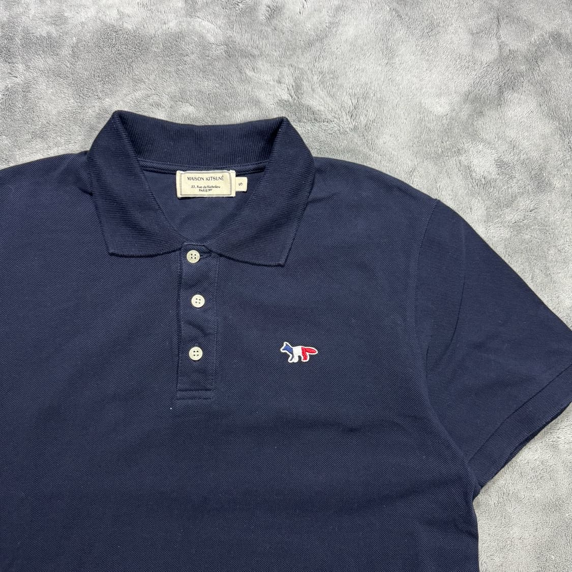 메종키츠네 네이비 폭스 반팔 폴로티 상품이미지2