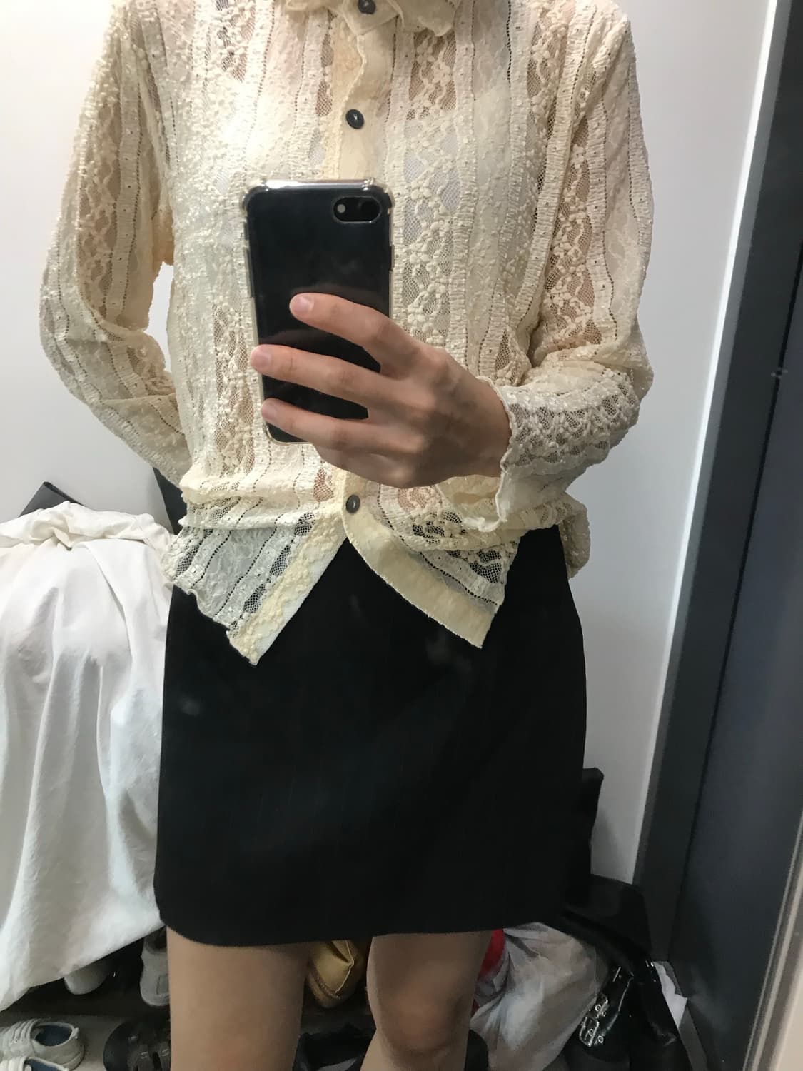 Zara 스트라이프 스커트 상품이미지4