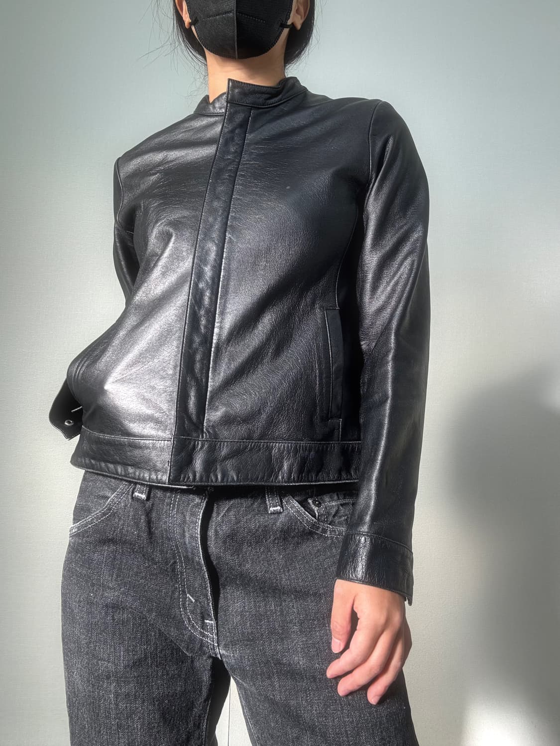 레더 크롭 자켓 상품이미지3