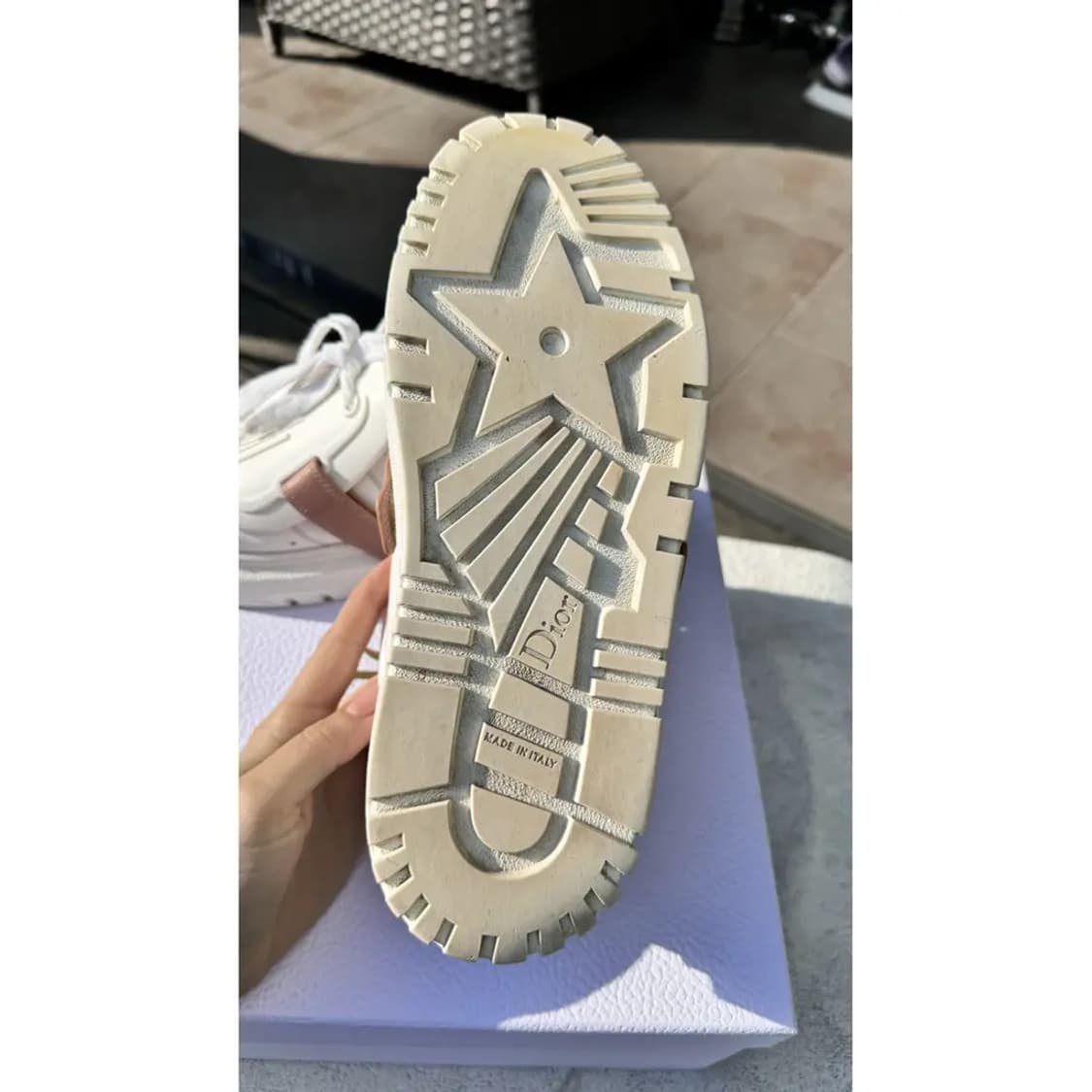 디올 ID 화이트 우드 투톤 레더 스니커즈 240 상품이미지3