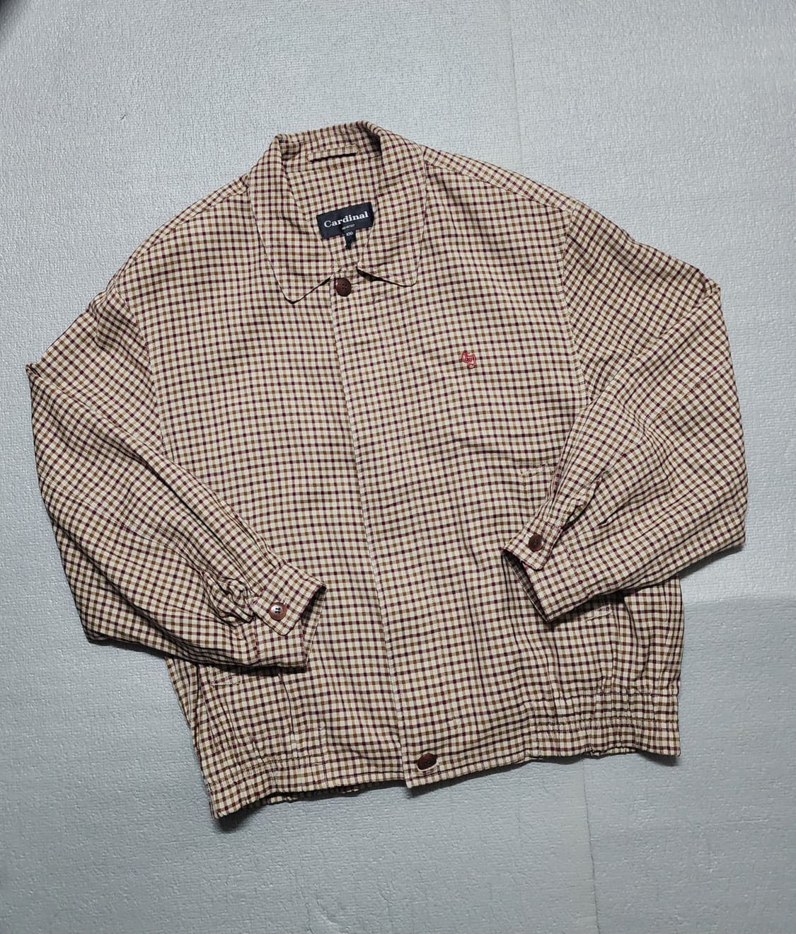 빈티지 카디널 올드스쿨 체크 블루종 자켓 상품이미지1