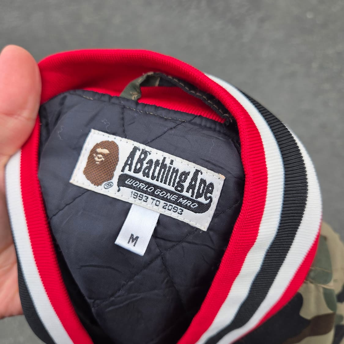 BAPE camo Varsity Jacket (made in Japan) 상품이미지10